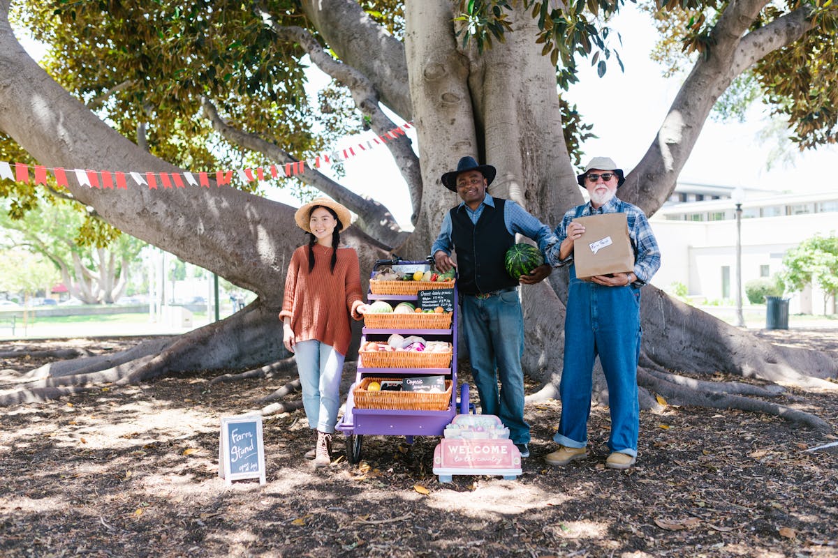 Local vendor at the farmers market